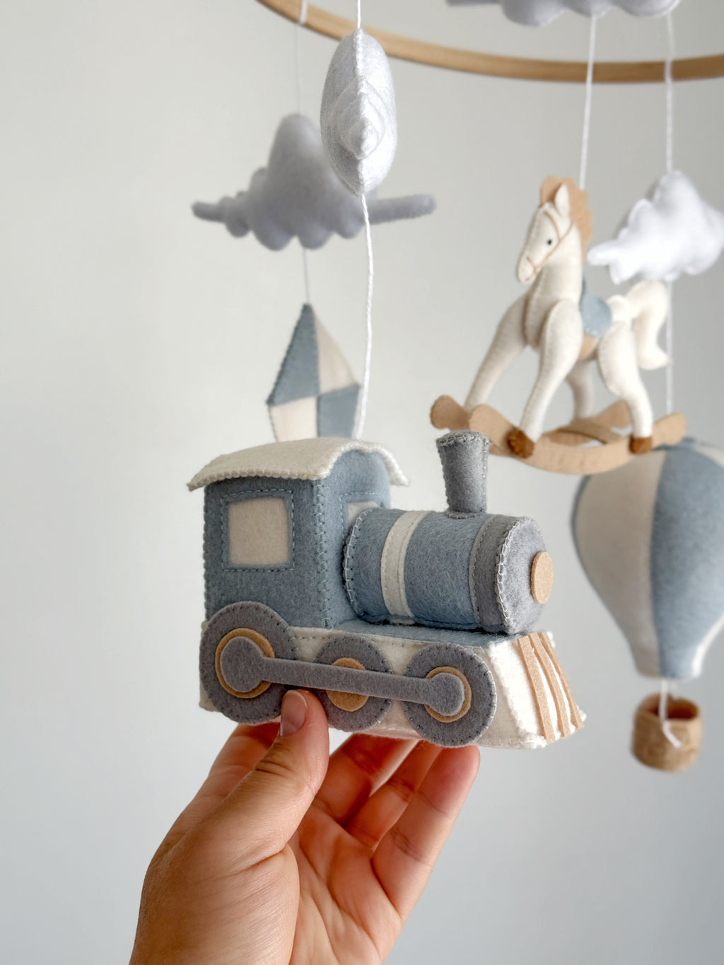Rocking horse baby mobile