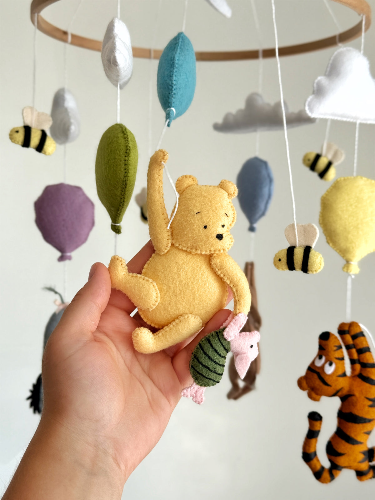 Pooh & Friends Baby Mobile with Bees & Clouds