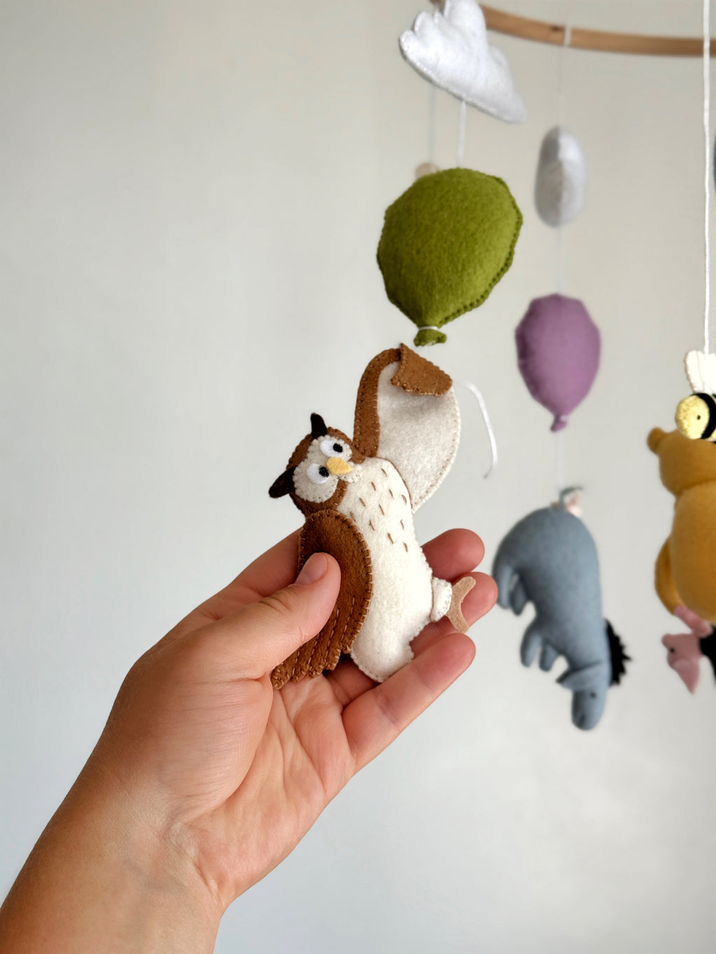 Pooh & Friends Baby Mobile with Bees & Clouds