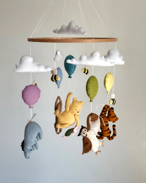 Pooh & Friends Baby Mobile with Bees & Clouds