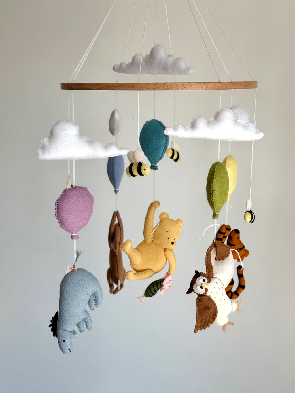 Pooh & Friends Baby Mobile with Bees & Clouds