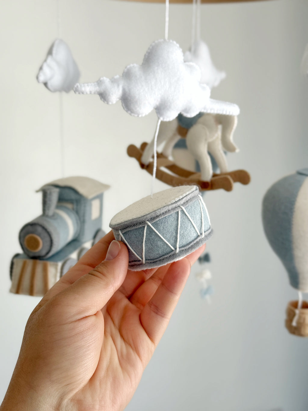 Rocking horse baby mobile