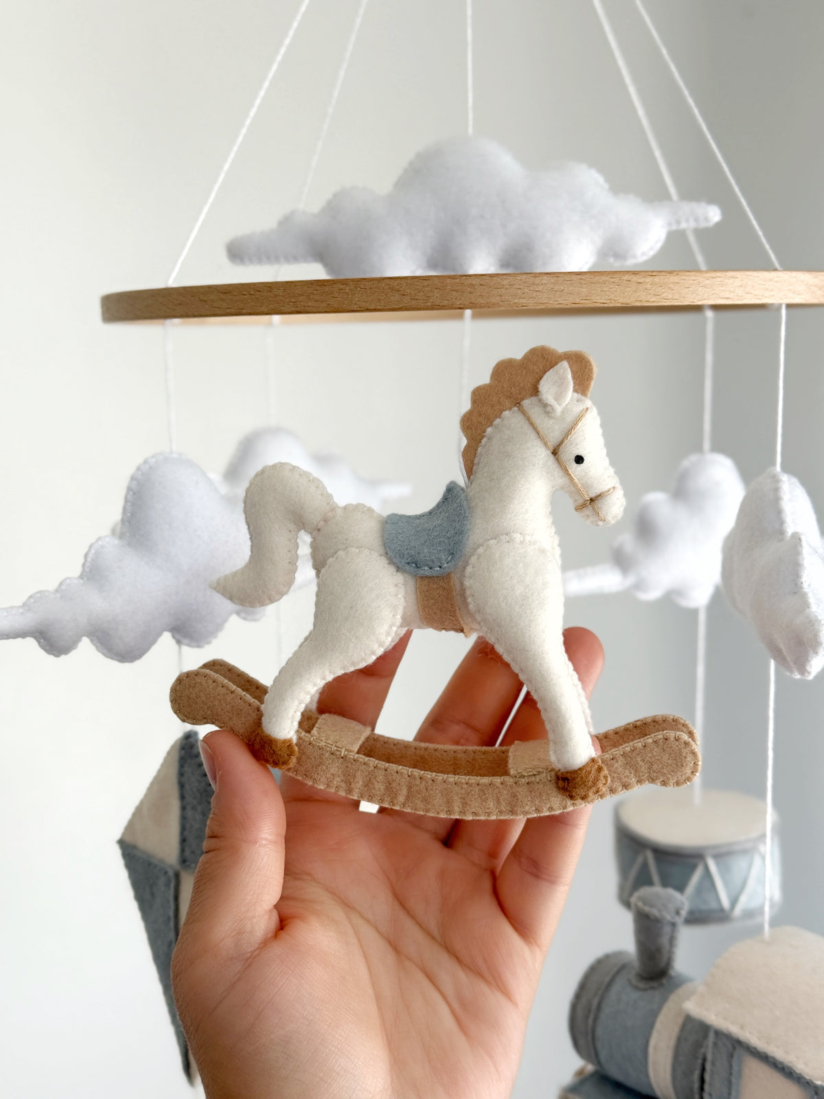 Rocking horse baby mobile